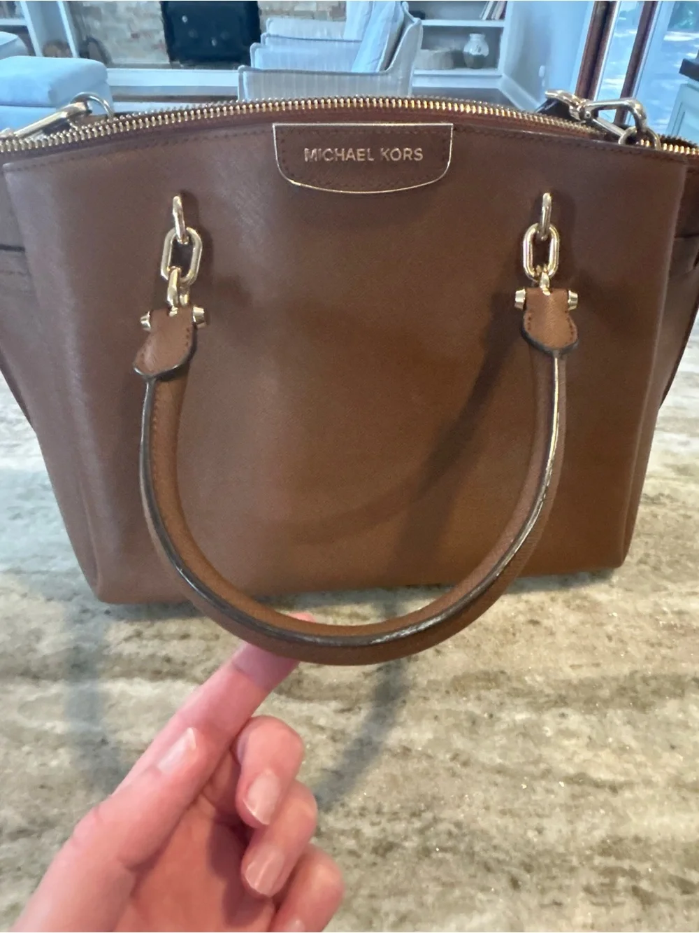 Michael Kors structured leather